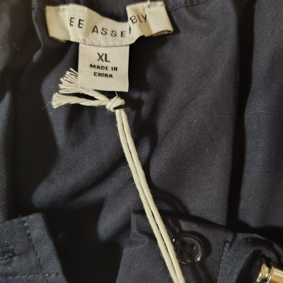 Free Assembly gathered neck cotton maxi dress with long sleeves - Picture 12 of 13